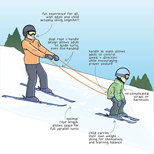 Slope Ropes® ילדים רתמת סקי | הכלי הטוב ביותר ללמד ילדים לסקי.